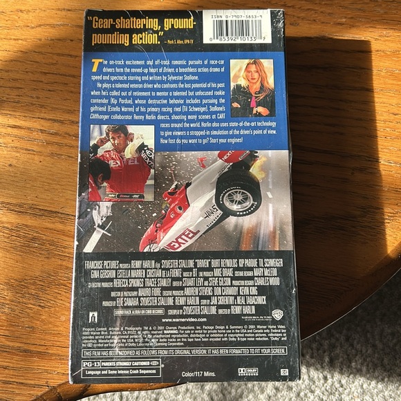 Driven (VHS 2001) Sylvester Stallone/Burt Reynolds/Estelle Warren New - Picture 2 of 2